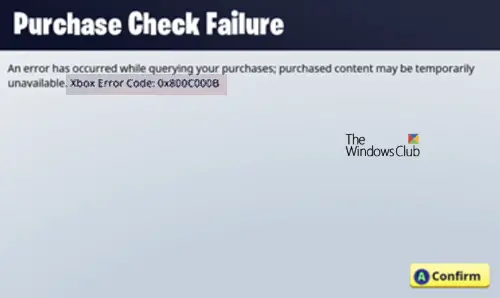 Xbox One Error Code 0x800c000B