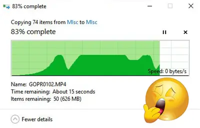 file copy speed slow