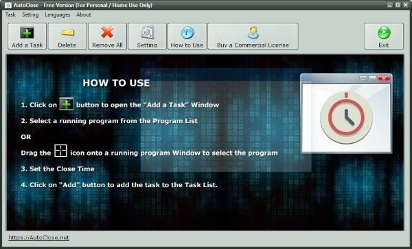 How to automatically close a Program in Windows using AutoClose