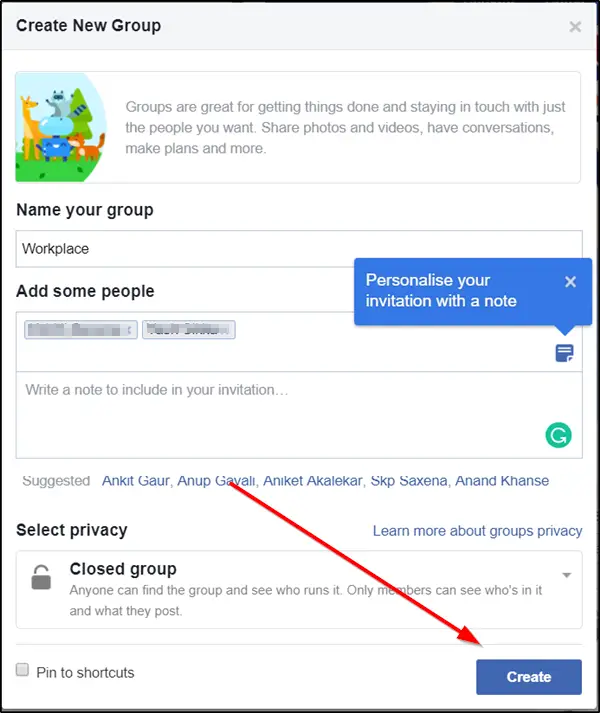 create a Facebook Group on a Business page for an organization