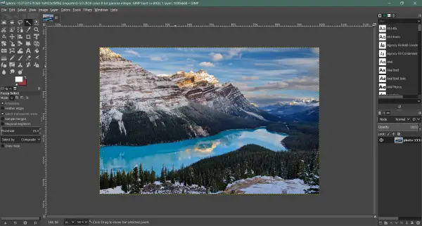 GIMP image editing software