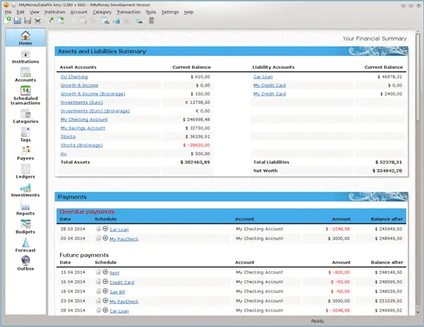 KMyMoney Personal Finance Manager software