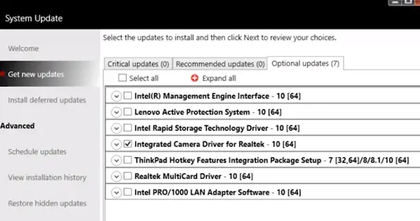 Lenovo System Update: