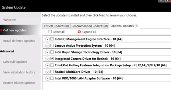 Lenovo System Update