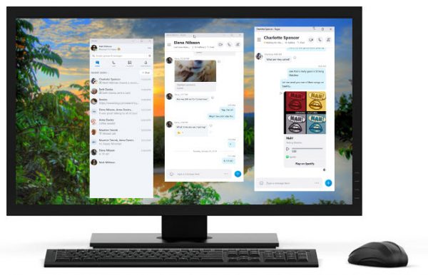 Split View in Skype on Windows 10