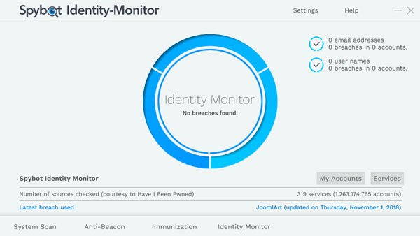 Spybot Identity Monitor