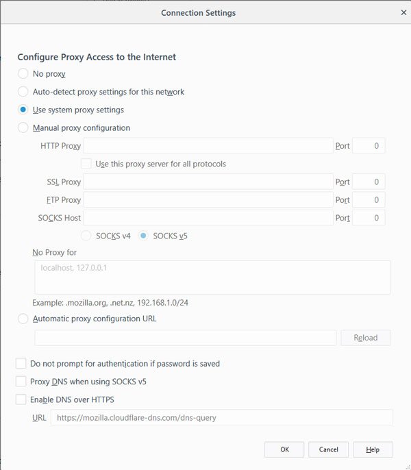 The proxy server is refusing connections