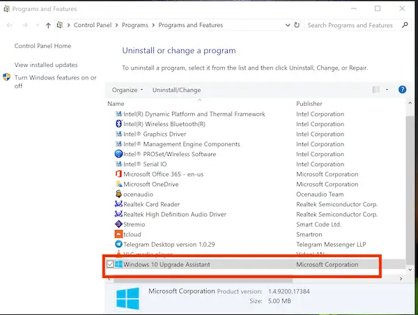 delete Windows10Upgrade folder