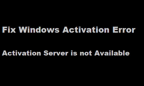 Activation Server is not available