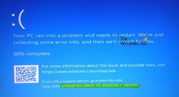  This mistake occurs when you lot show to kicking into Windows Fix ATTEMPTED_WRITE_TO_READONLY_MEMORY Blue Screen on Windows