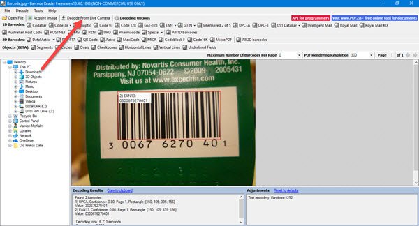 Barcode Reader Webcam