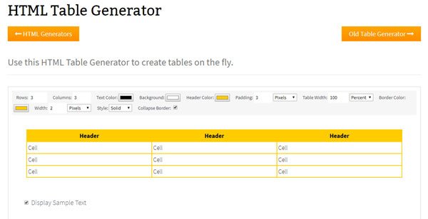 Best free online table generator tools