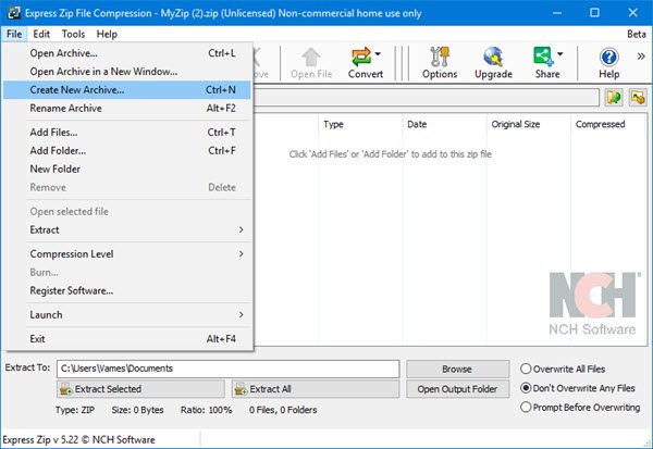 Express Zip File Compression