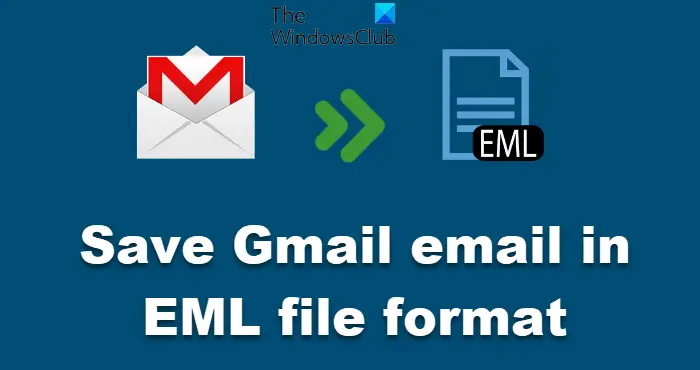 How to save Gmail email in EML file format