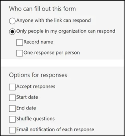 Options Form Settings