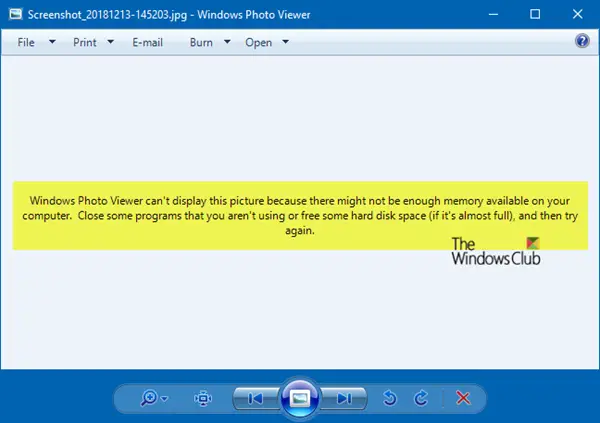 Windows photo viewer can't run because not enough memory? - Super User