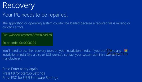 Fix Winload Efi File Missing Error On Windows 11 10