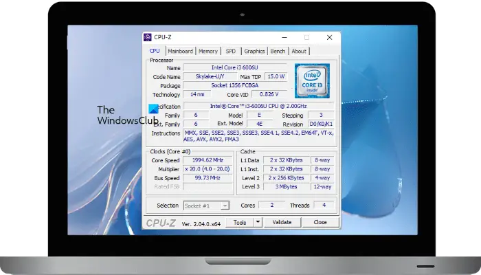 CPU-Z Hardware Information Tool