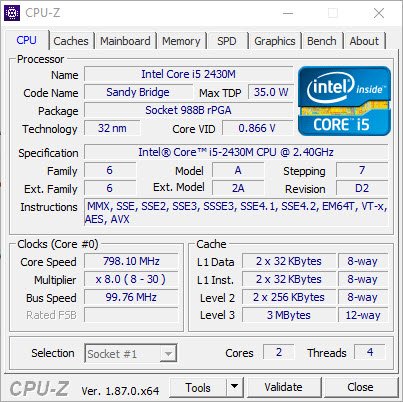 CPU-Z Hardware Information