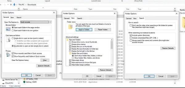 customize Explorer in Windows 10
