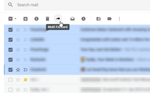 Forward multiple emails at once from Gmail