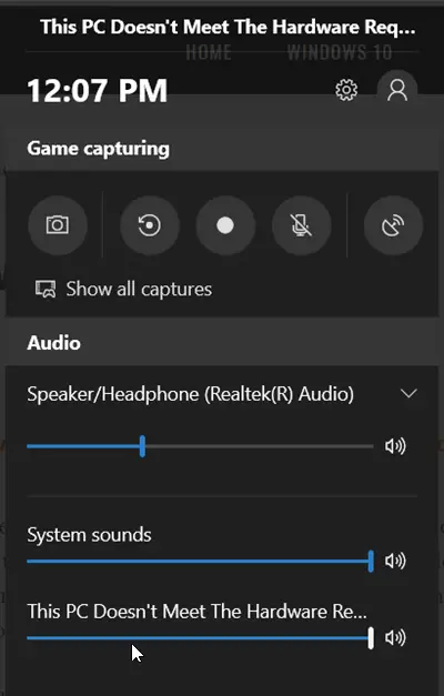 Game Dvr This Pc Doesn T Meet The Hardware Requirements