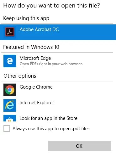 Microsoft store keeps asking me to search for another app to use