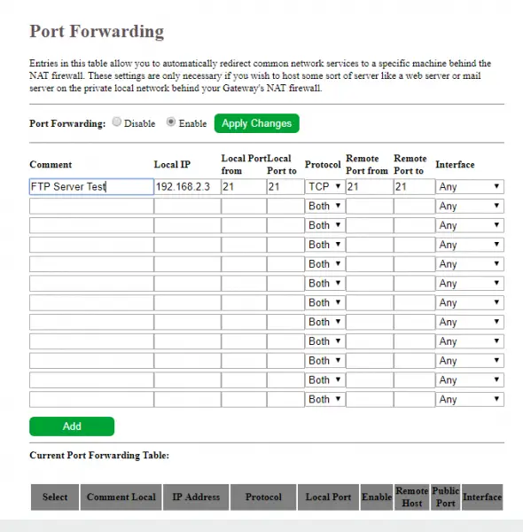 Create an FTP Server on Windows 10 to be accessed via an External Network