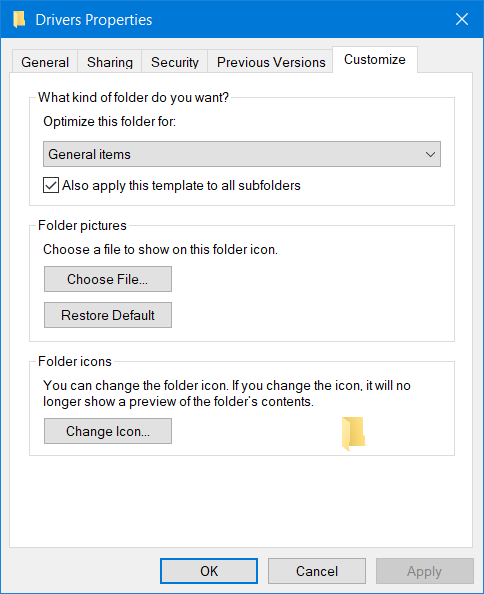 Properties File Explorer Customize