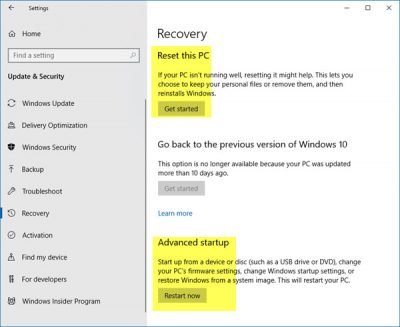 restore deleted files windows 10