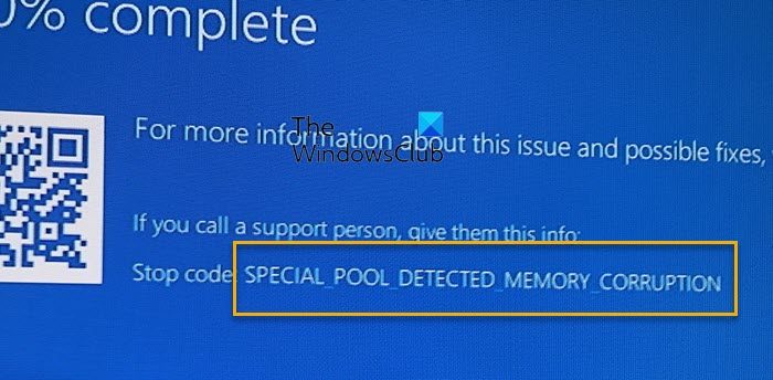 SPECIAL POOL DETECTED MEMORY CORRUPTION