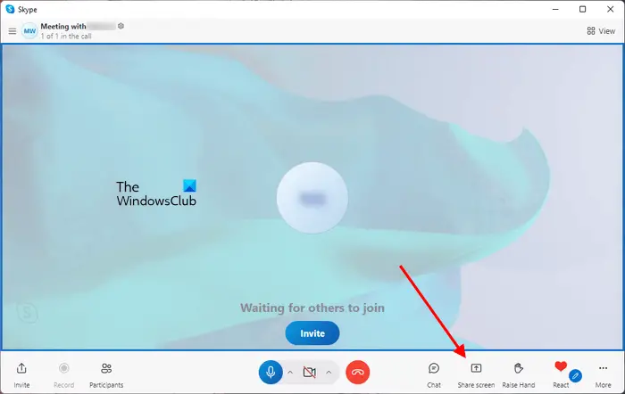 Share screen in Skype on Windows