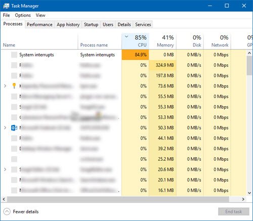 Le Système Interrompt Un Problème De Processeur Élevé Dans Windows 10 Le Système Interrompt Un Problème De Processeur Élevé Dans Windows 10