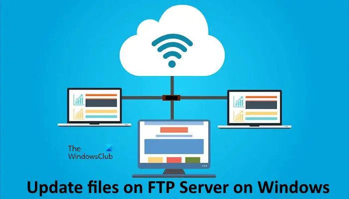Update files on FTP server on Windows
