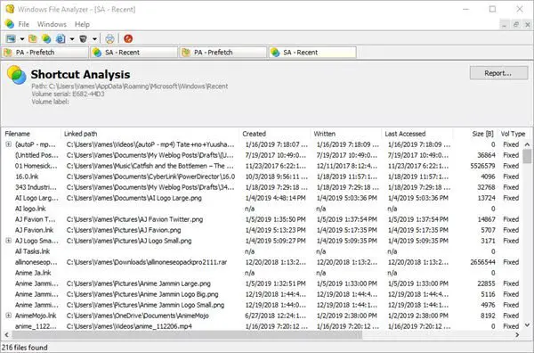 Windows File Analyzer