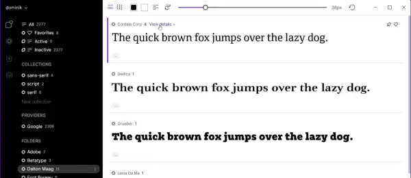 Best free Font Manager software for Windows 10