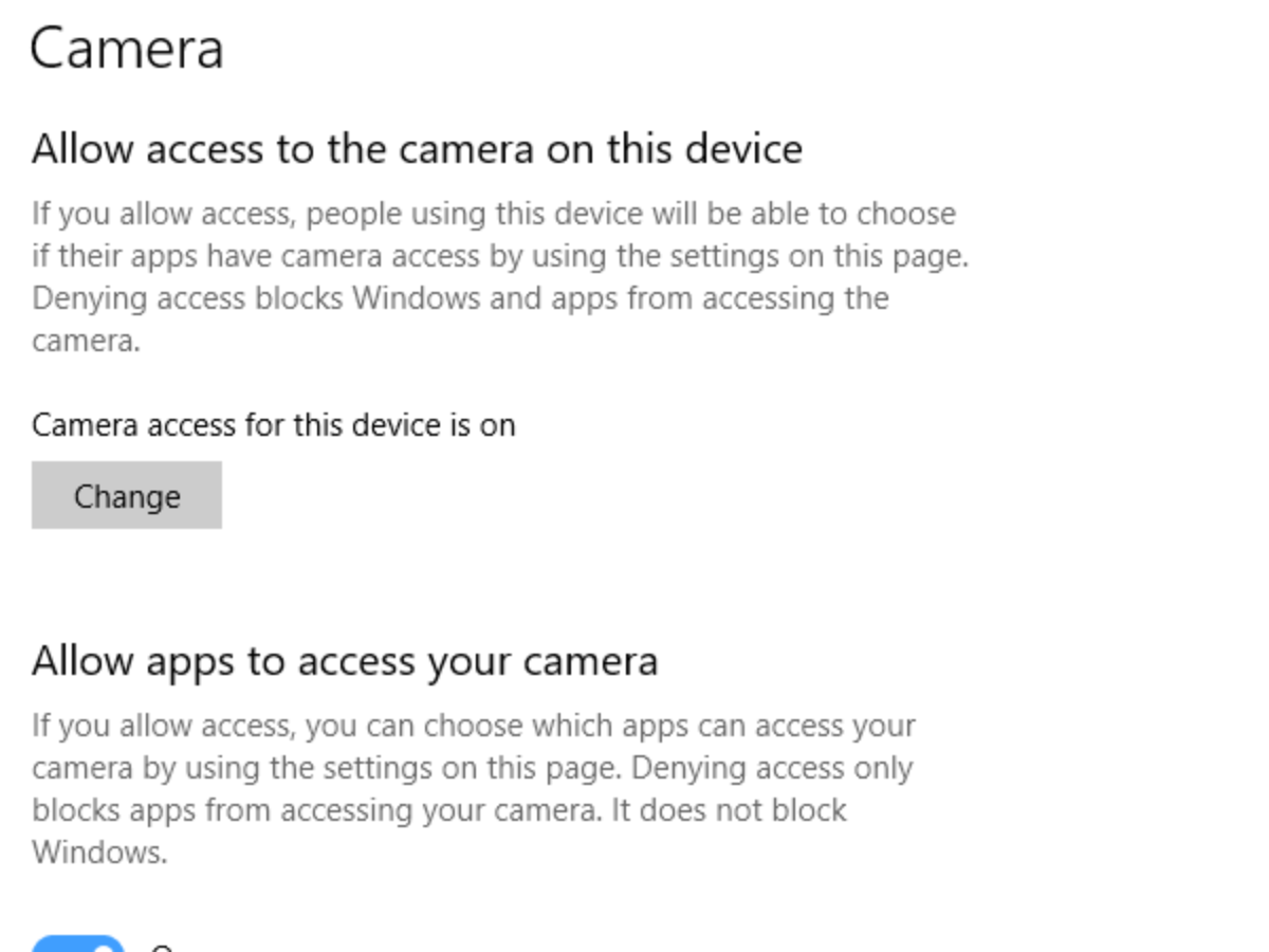 Laptop Camera Not Working In Windows 10