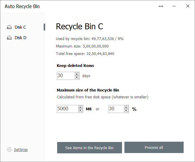 Automatically empty Recycle Bin in Windows 11/10
