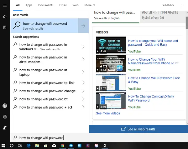 Bing VIdeo Results Windows 10