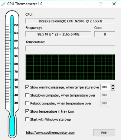 monitor processor temperature windows 10