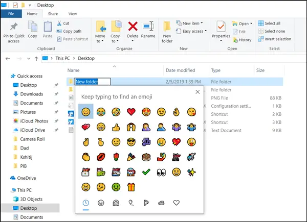 Add Emojis to File & Folders names