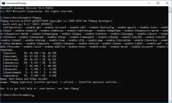 How to install FFmpeg on Windows 10