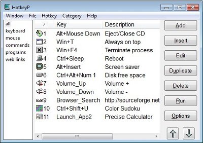 HotkeyP Keyboard shortcut creator