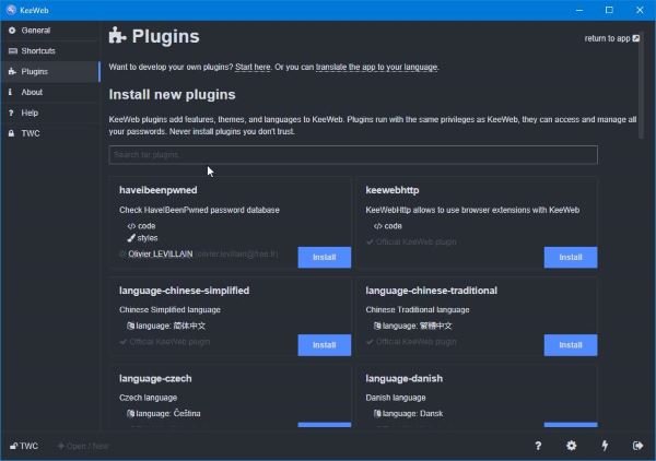 keeweb plugins keeweb plugins