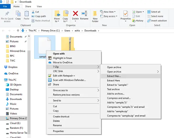 How to open RAR files in Windows 11/10