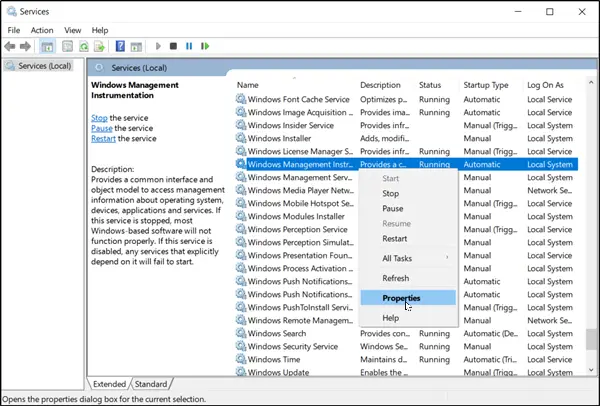 Windows Management Instrumentation error 1083