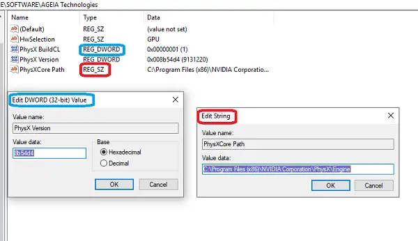 DWORD and Regular String in Registry