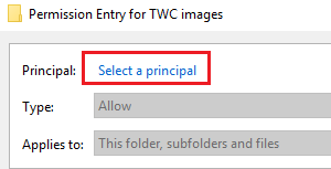 Select a Principal