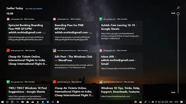 Timeline for Chrome