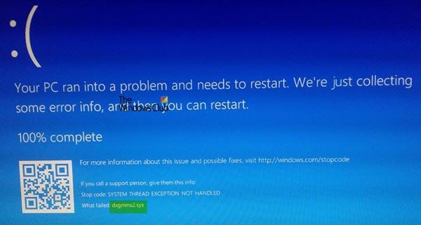 dxgmms2.sys bsod